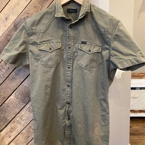 Diesel men's short sleeved button shirt